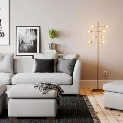 Lampes Dorées-By Rydéns Lampadaire By Rydens Avenue Or, 8 lumières