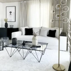 Lampes Dorées-By Rydéns Lampadaire By Rydens Avenue Or, 8 lumières