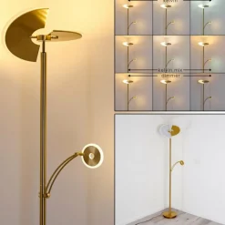 Luminaires Rustiques-hofstein Lampadaire Cazis LED Laiton, 1 lumière