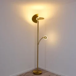 Luminaires Rustiques-hofstein Lampadaire Cazis LED Laiton, 1 lumière