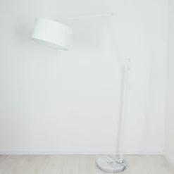 Lampes En Tissu-hofstein Lampadaire Chassagne Blanc, 1 lumière