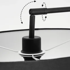 Lampes En Tissu-hofstein Lampadaire Chassagne Noir, 1 lumière