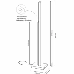 Luminaires Scandinaves-hofstein Lampadaire Chinchinales LED Écru, 1 lumière