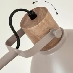 Style Boho-Chic-hofstein Lampadaire Chipou Gris, 1 lumière