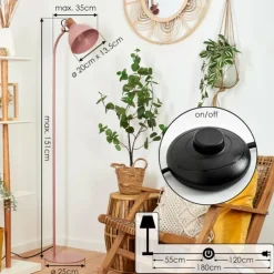 Luminaires Scandinaves-hofstein Lampadaire Chipou Rose, 1 lumière