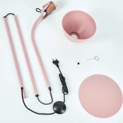 Luminaires Scandinaves-hofstein Lampadaire Chipou Rose, 1 lumière