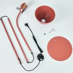 Style Boho-Chic-hofstein Lampadaire Chipou Rouille, 1 lumière