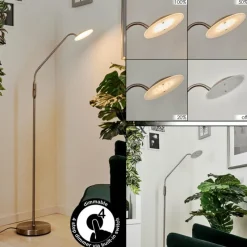 hofstein Lampadaire Chirep LED Nickel mat, 1 lumière* Lampadaires Et Lampes Sur Pied