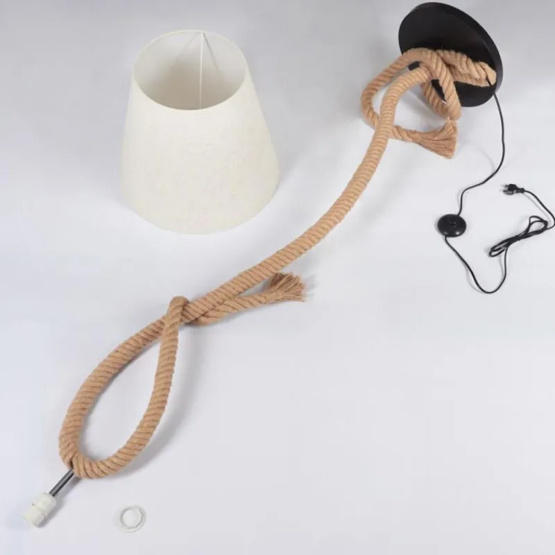 Lampes En Tissu-hofstein Lampadaire Chivos Brun, Noir, 1 lumière