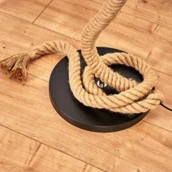 Lampes En Tissu-hofstein Lampadaire Chivos Brun, Noir, 1 lumière