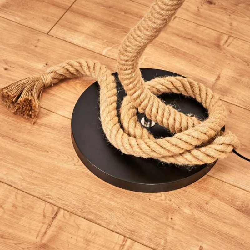 Lampes En Tissu-hofstein Lampadaire Chivos Brun, Noir, 1 lumière