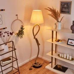 Lampes En Tissu-hofstein Lampadaire Chivos Brun, Noir, 1 lumière