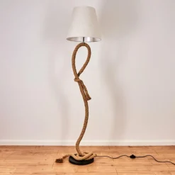 Lampes En Tissu-hofstein Lampadaire Chivos Brun, Noir, 1 lumière