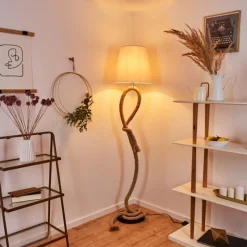 Lampes En Tissu-hofstein Lampadaire Chivos Brun, Noir, 1 lumière