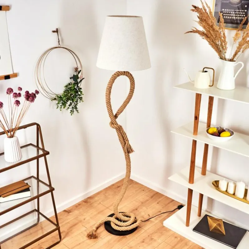 Lampes En Tissu-hofstein Lampadaire Chivos Brun, Noir, 1 lumière