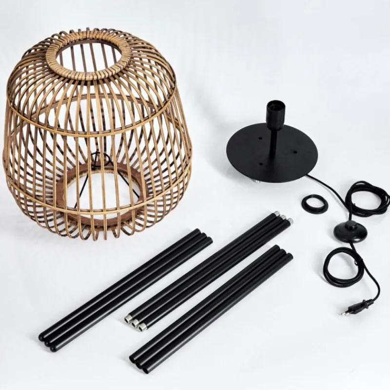 Luminaires Orientaux-hofstein Lampadaire Combeima Noir, 1 lumière