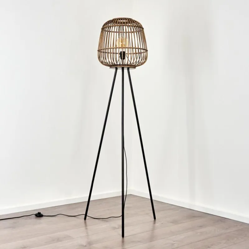 Luminaires Orientaux-hofstein Lampadaire Combeima Noir, 1 lumière