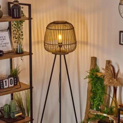 Luminaires Orientaux-hofstein Lampadaire Combeima Noir, 1 lumière