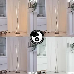 hofstein Lampadaire Concord LED Argenté, 1 lumière