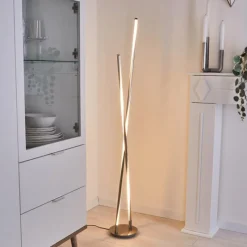 hofstein Lampadaire Concord LED Argenté, 1 lumière