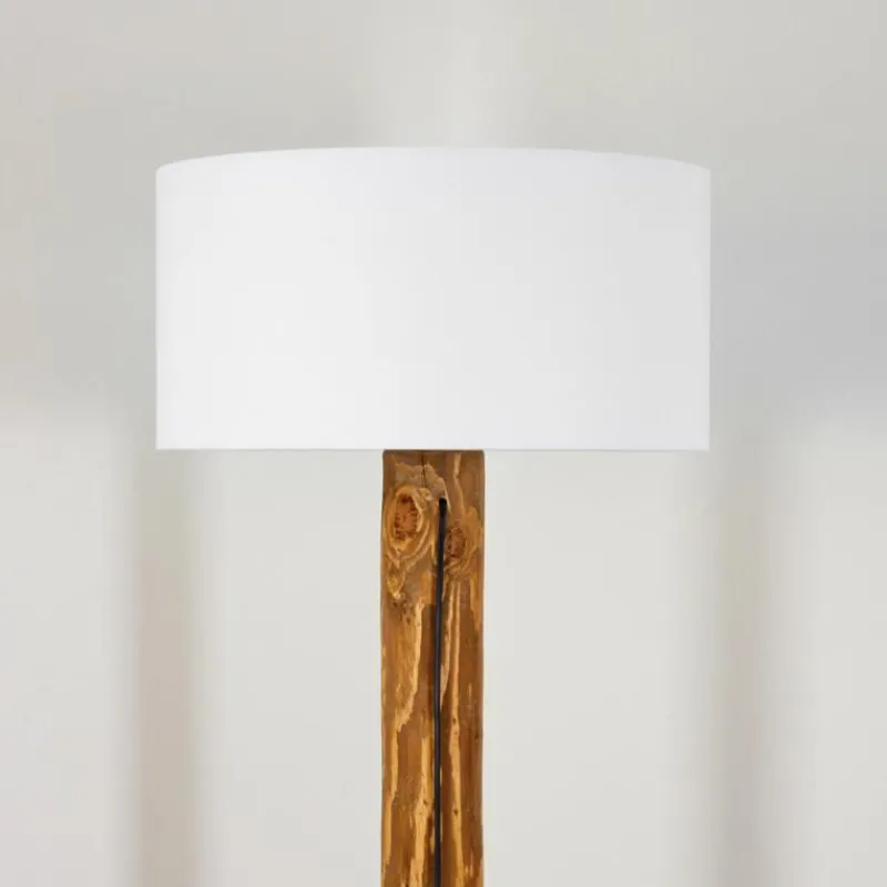 Lampes En Tissu-hofstein Lampadaire Continent Écru, Noir, 1 lumière