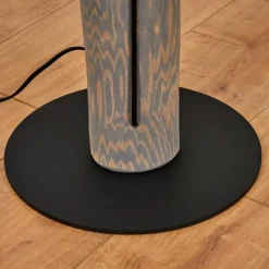 Lampes En Tissu-hofstein Lampadaire Continent Gris, Noir, 1 lumière