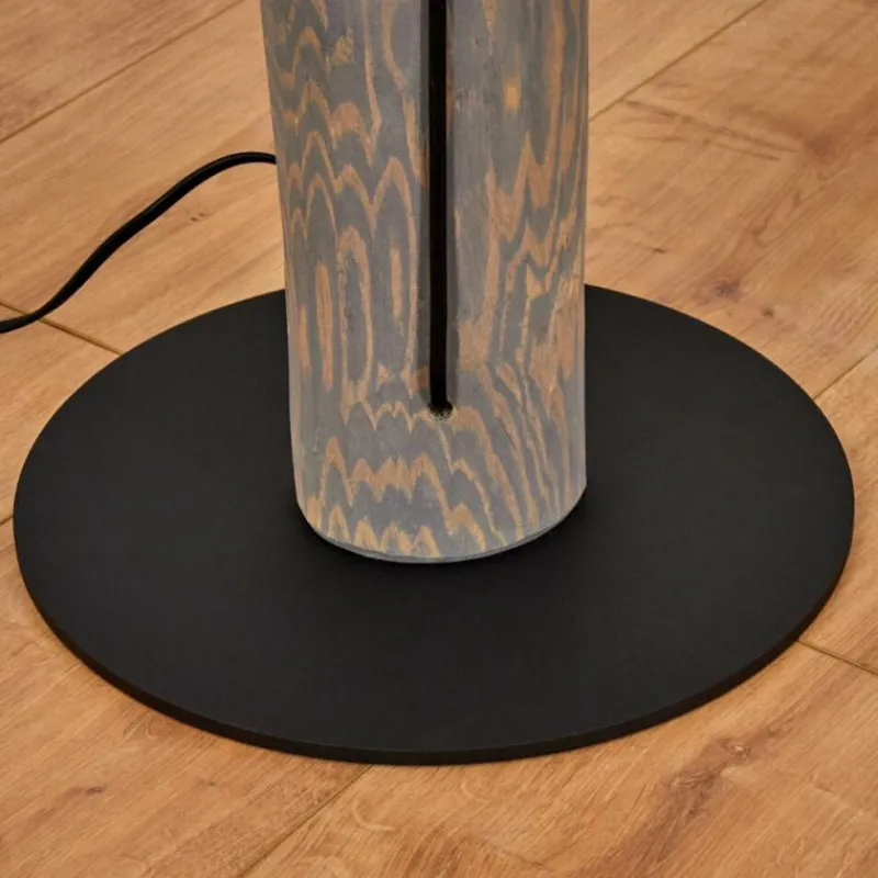 Lampes En Tissu-hofstein Lampadaire Continent Gris, Noir, 1 lumière