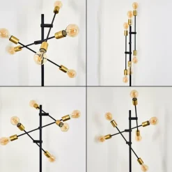 Lampes Dorées-hofstein Lampadaire Coppet Noir doré, 6 lumières