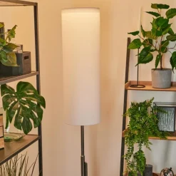 Lampes En Tissu-hofstein Lampadaire Coquimbito LED Nickel mat, 2 lumières