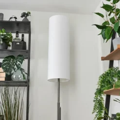 Lampes En Tissu-hofstein Lampadaire Coquimbito LED Nickel mat, 2 lumières