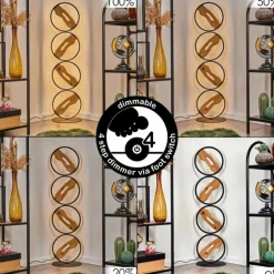 hofstein Lampadaire Cornol LED Écru, Noir, 1 lumière