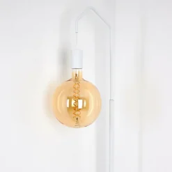 Lampes Industrielles-hofstein Lampadaire Cuyama Blanc, 1 lumière