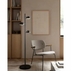 Design For The People by Nordlux Lampadaire NOMI Noir, 3 lumières* Lampadaires Et Lampes Sur Pied