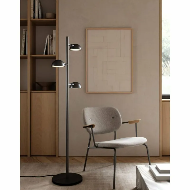 Design For The People by Nordlux Lampadaire NOMI Noir, 3 lumières* Lampadaires Et Lampes Sur Pied
