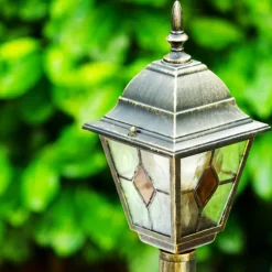 Luminaires Rustiques-hofstein Lampadaire d'extérieur Antibes Brun doré, 1 lumière