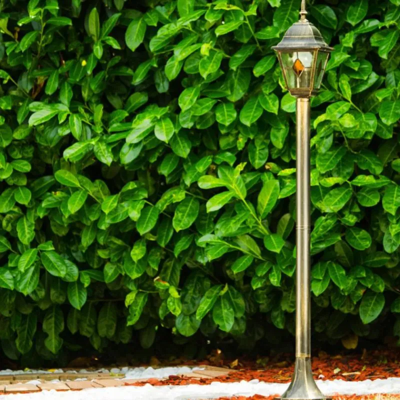 Luminaires Rustiques-hofstein Lampadaire d'extérieur Antibes Brun doré, 1 lumière