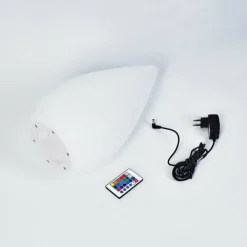 hofstein Lampadaire d'extérieur Bouilli LED Blanc, 1 lumière, Télécommandes, Changeur de couleurs