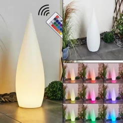 hofstein Lampadaire d'extérieur Bouilli LED Blanc, 1 lumière, Télécommandes, Changeur de couleurs