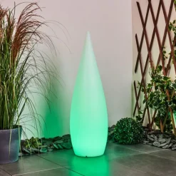 hofstein Lampadaire d'extérieur Bouilli LED Blanc, 1 lumière, Télécommandes, Changeur de couleurs