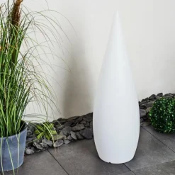 hofstein Lampadaire d'extérieur Bouilli LED Blanc, 1 lumière, Télécommandes, Changeur de couleurs