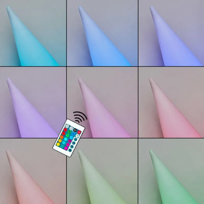 hofstein Lampadaire d'extérieur Bouilli LED Blanc, 1 lumière, Télécommandes, Changeur de couleurs