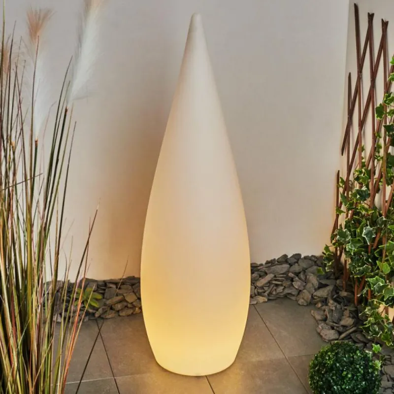 hofstein Lampadaire d'extérieur Bouilli LED Blanc, 1 lumière, Télécommandes, Changeur de couleurs