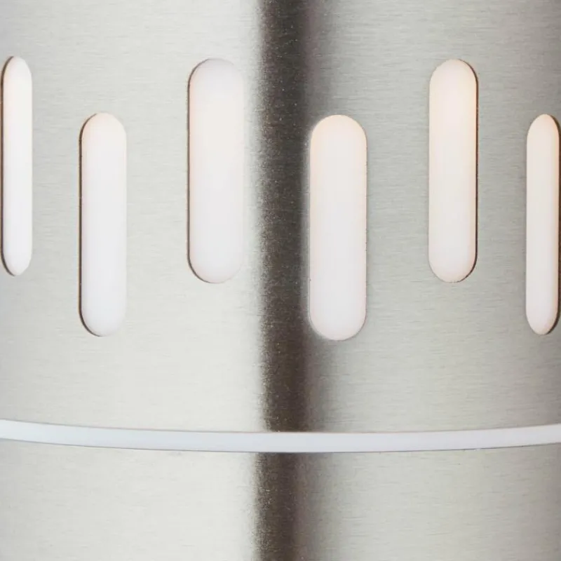 Luminaires Brilliant Lampadaire d'extérieur Brilliant Leigh Argenté, 1 lumière, Détecteur de mouvement