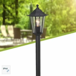 Luminaires Brilliant Lampadaire d'extérieur Brilliant Crown Noir, 1 lumière