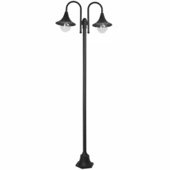 Luminaires Brilliant Lampadaire d'extérieur Brilliant Berna Noir, 2 lumières