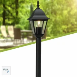 Luminaires Brilliant Lampadaire d'extérieur Brilliant Newport Noir, 1 lumière