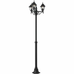 Luminaires Brilliant Lampadaire d'extérieur Brilliant Newport Noir, 3 lumières