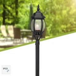 Luminaires Brilliant Lampadaire d'extérieur Brilliant Istria Noir, 1 lumière