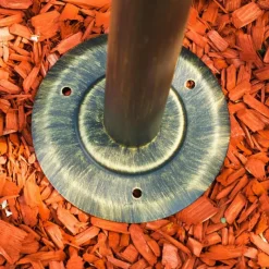 Luminaires Rustiques-hofstein Lampadaire d'extérieur Brilliant Artu Or, Noir, 2 lumières