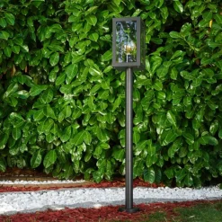 hofstein Lampadaire d'extérieur Caudry Noir, 1 lumière